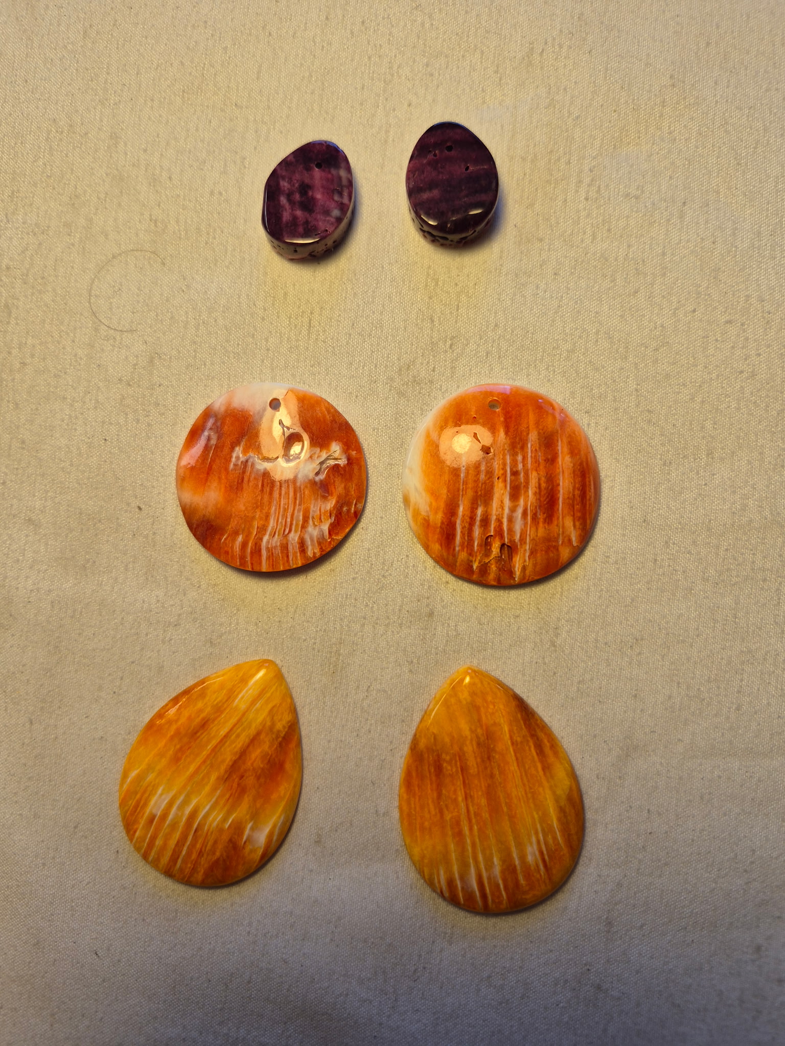 Four handcrafted necklaces